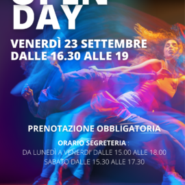 CALENDARIO OPEN DAY ACCADEMIA DI DANZA 2022-2023