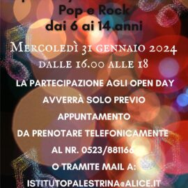 OPEN DAY MERCOLEDI’ 31 GENNAIO